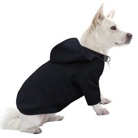 HuaLiSiJi Dog Hoodies Dog Sweatshirt Small Dog Sweater, Warm and Lightweight, with a Soft Texture, Easy to Wear and Bright Colors (Black, Large)