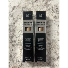 IT COSMETICS BYE BYE UNDER EYE CONCEALER 43.0 DEEP HONEY (W) 0.40 OZ LOT OF 2