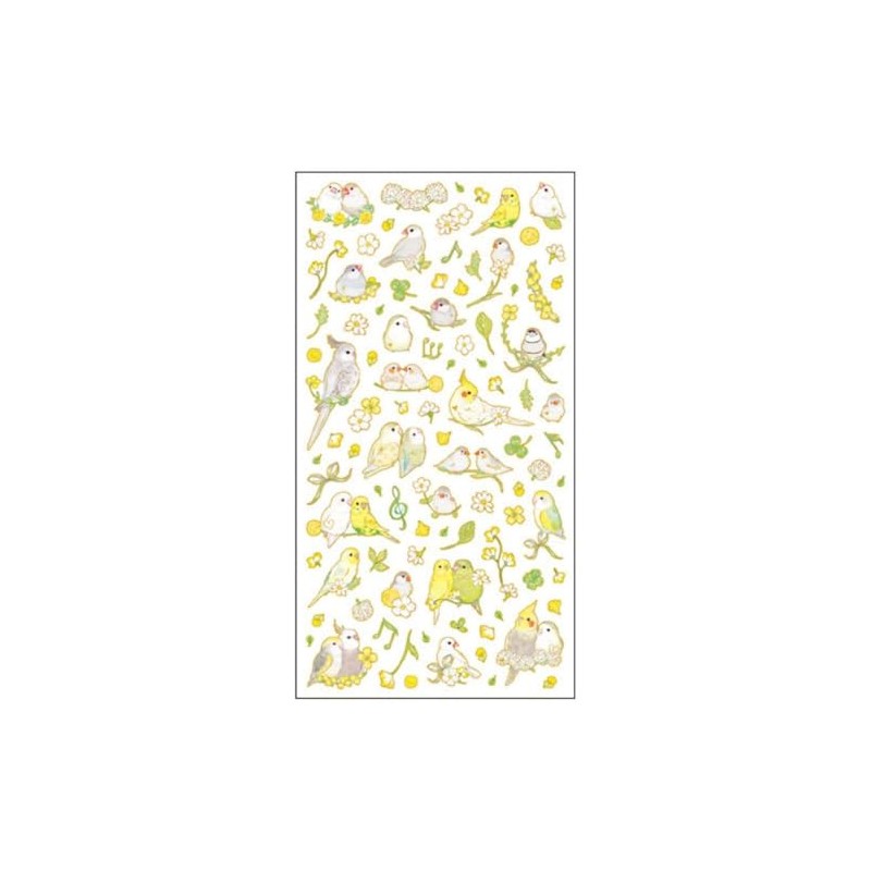 Takeimiki [Sticker Sheet] Edge Foil Clear Seal/Natural Bird Animal
