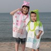 Kids Animal Hooded Summer Beach Towel Poncho Yellow