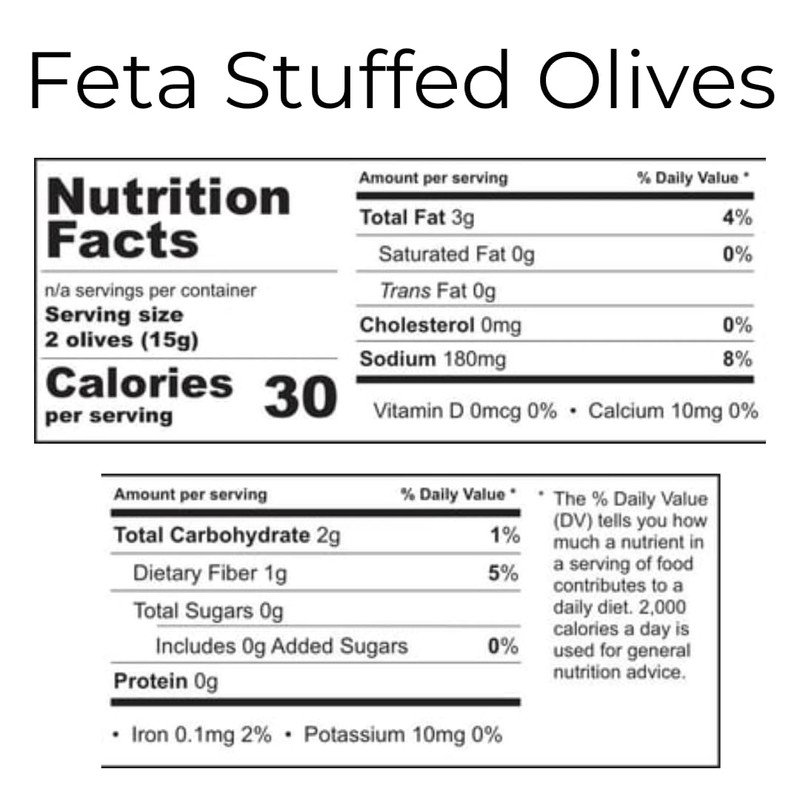 DIVINA Feta Stuffed Olives, 12.9 oz, (2-Pack)