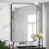 DUQIMO 24x36 Inch Black Framed Mirror for Bathroom, Rounded Rectangle