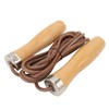 Jump Rope Cowhide Wooden Handle Portable Highly Effective Skipping Rope