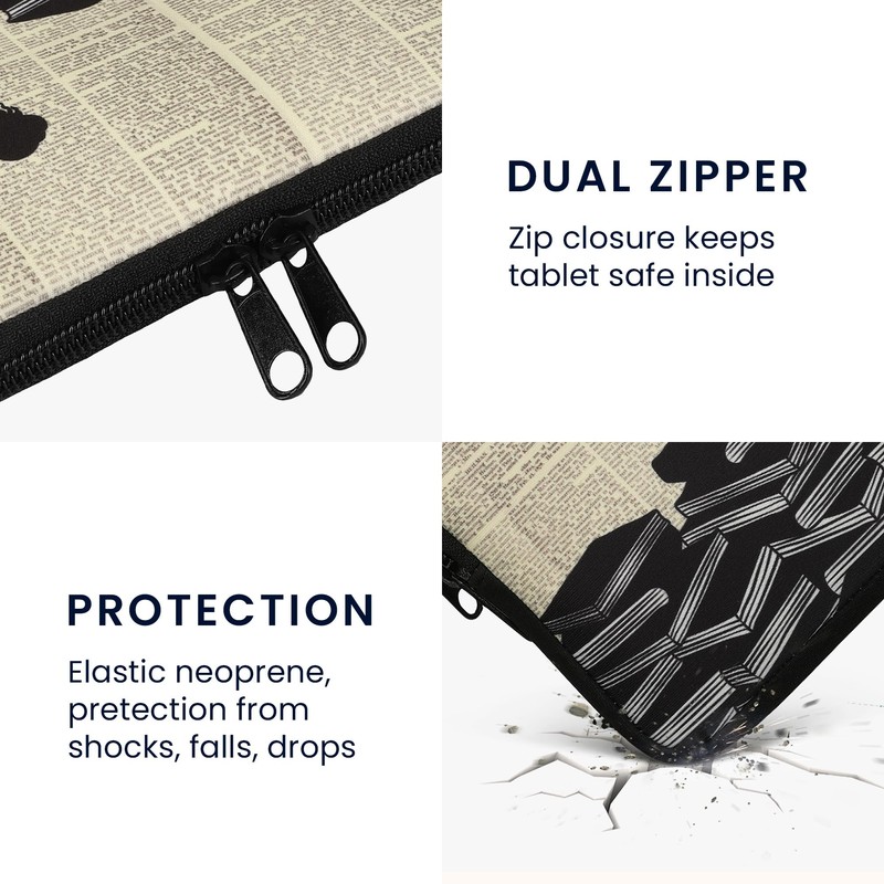 kwmobile Case for eReader Neoprene Protective Case for Reading Woman