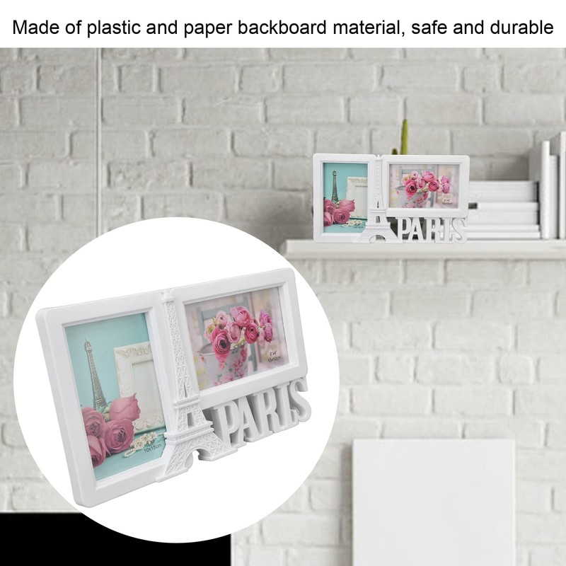 Paris Tower Photo Frame, 2 Pieces, 29.8 x 17 cm,