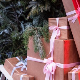 KEYIDO Pink Ribbon, 40mm x 44 Metres(50 Yards) Wide Ribbon, Thick Pink Satin Ribbons for Gift Wrapping, Hair Bow, Florist, Crafts, Sewing, Car, Wedding, Christmas Decoration (22M/Roll)