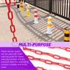 Swpeet 21Pcs 5M x 6mm Plastic Barrier Chain Red Plastic