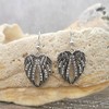 BESHEEK Rhinestone Ornate Wing Earrings. | Handmade Hypoallergenic Boho Beach