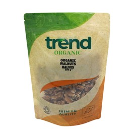 Trend Organic Walnuts Halves - Ideal for Snacking, Baking, and Nutrient-Rich Recipes, Certified Organic, Vegan, Non-GMO, No Preservatives, High Fibre, High Protein, Raw, 250g