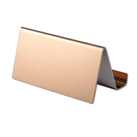 YOSCO Set of 2 Business Card Holders/Business Card Stand in Stainless Steel (Rose Gold)