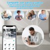 2pcs Cámara De Seguridad Exterior Wifi Foco Hd Visión Alarma