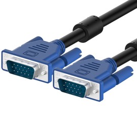 CableVantage HD15 15Pin VGA Male to Male VGA 30FT 9M Cable for TV Computer Monitor Blue for TV Computer Monitor Extension 30feet Cable