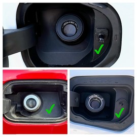 Cap & Shield 2.5inch ID, Capless Gas Cap Dirt, Water & Dust Cover Compatible With Jeep, Dodge, Ram, and Select Ford, Chrysler & GM Models Capless Gas Cap Fuel Filler Nozzel Cover