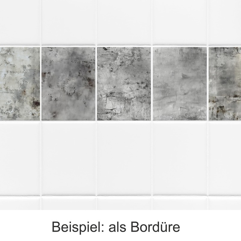 GRAZDesign Fliesenaufkleber Bad & Küche Graustein Optik Textur Klebefliesen selbstklebend