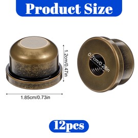 12Pcs 1/4-27 Lamp Finial,1/2 Inch Tall Lamp Shade Screw Cap,Quality Solid Finials for Lamps Shade Holder Harp Tops （4 Colors）
