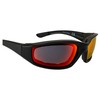 Birdz Eyewear Oriole Padded Motorcycle Riding Sunglasses Gloss Black Frame