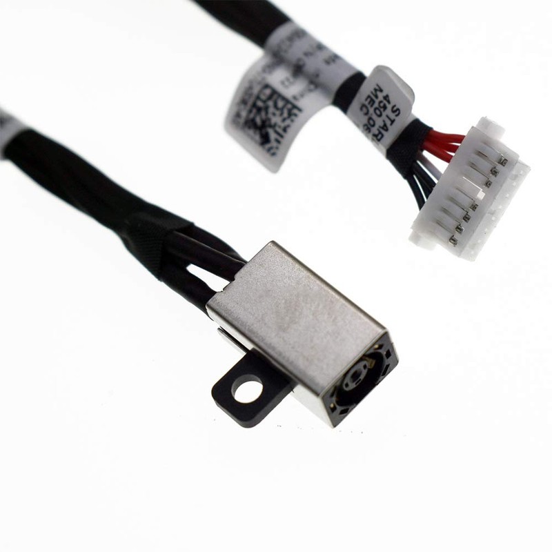 DC_in Power Jack with Cable Harness Connector Socket for Dell