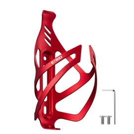 Corki Cycles Bike Water Bottle Holder Aluminum Alloy, Universal Bike Water Bottle Cage for Road, Mountain and Gravel Bikes -1 Pack - Red