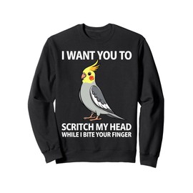 Cute Cockatiel Design For Men Women Parakeet Cockatiel Lover Sweatshirt