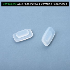 Acefrog 4 Pairs Upgraded Soft Silicone Nose Pads for Costa South Point, Flagler, Ponce, Fernandina; for Oakley Cartridge, Spindle, Eyeglass Sunglass, Push-in Nose Piece Replacement, Anti-Slip, Clear