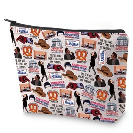 BLUPARK S Feld Lover Gift The Sea Was Angry Makeup Bag Funny Comedy Series Gift 90's Sitcom Canvas Zipper Pouch, The Sea Was Angry, Retro