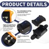 Jecdfs Inline Cable Switch Waterproof Rocker Switch DPST 20A-12VDC/16A-24VDC/20A-125VAC/16A-250VAC IP66