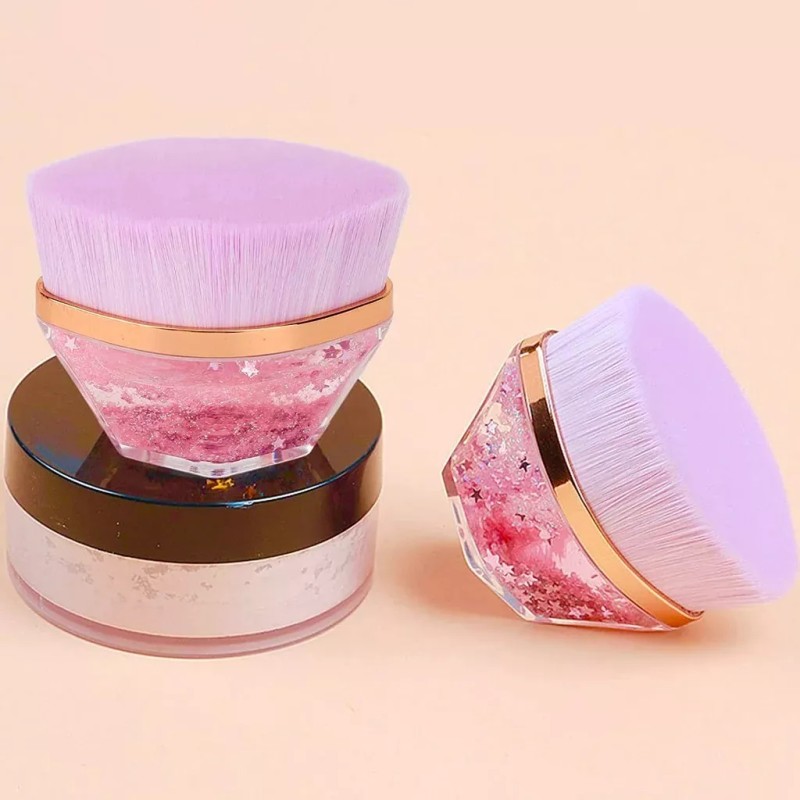 Eco R. 12 Piezas Brocha Magica Kabuki Glitter Plana Base