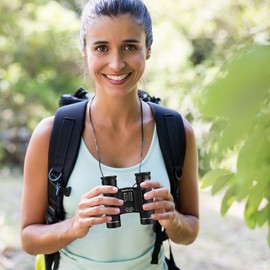 AccuBuddy Fernglas für Erwachsene & Kinder, leichtes & kompaktes Mini-Teleskop mit 12-facher Vergrößerung und 26-mm-Objektiven, Weitsicht für Vogel- & Sternenbeobachtung, Wandern, für Mädchen & Jungen