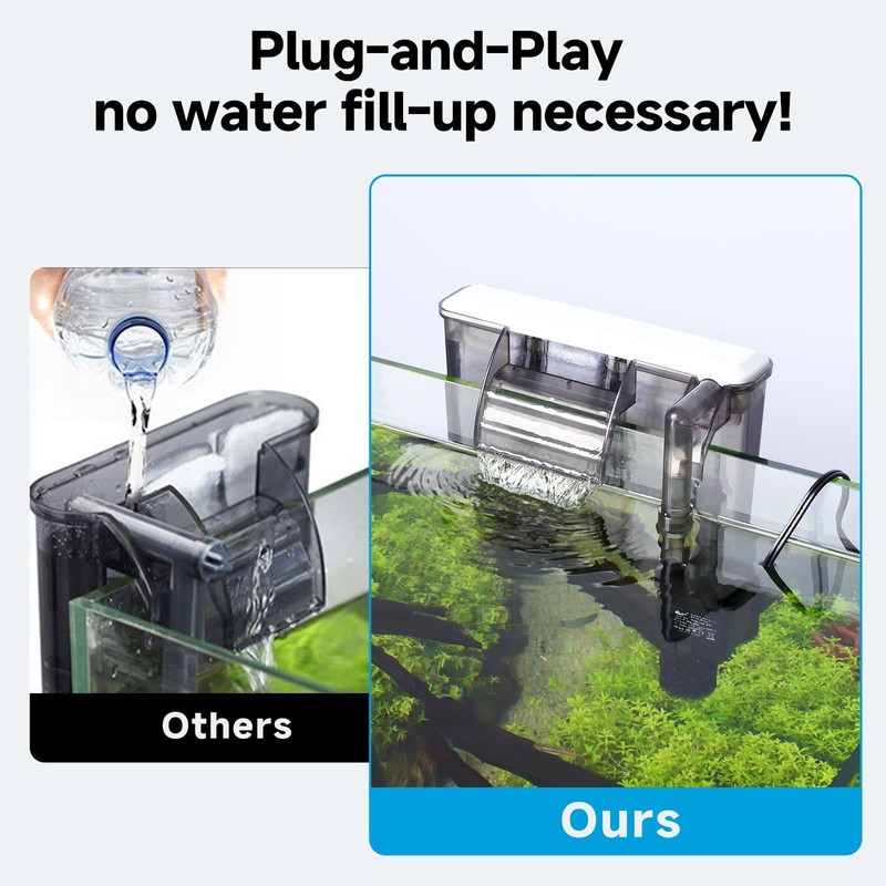 AQQA Quiet 20-30 Gallon Fish Tank Filters - Auto Start