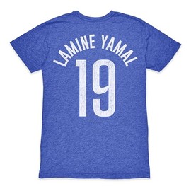 FC Barcelona Lamine Yamal Premium Triblend T-Shirt - Royal Blue (US, Alpha, Small, Regular, Regular)