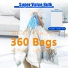 6 Gallon Trash Bags Drawstring, 360 Count -1.2 Mil Medium