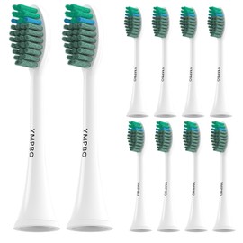 YMPBO 10 Pack Toothbrush Replacement Heads Compatible with TAO Clean Sonic Toothbrush Adults, Tooth Brush Head Toothbrush Heads Refill, Medium Bristles, Whitening