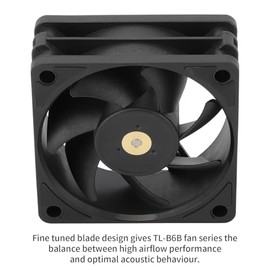 Thermalright TL-B6B Ventilador de CPU de 60 mm, ventilador silencioso para carcasa de computadora, enfriamiento de carcasa 6025, enfriamiento silencioso de CPU DC 12V, velocidad de 3200 RPM, bajo