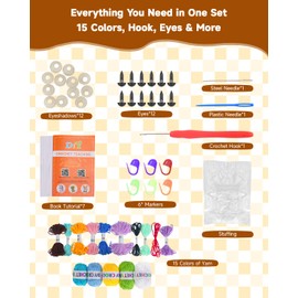 Soobeeke Crochet Kit for Beginners Kids & Adults – 6 Animal Crochet Kits for Adults, Knitting Kit w/Yarn, Hook – Includes Dinosaur, Unicorn & More – Step-by-Step Video – Gift for Teens, Women