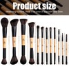 BS-MALL Double-ended Makeup Brush Set With Concealer Brush & Foundation