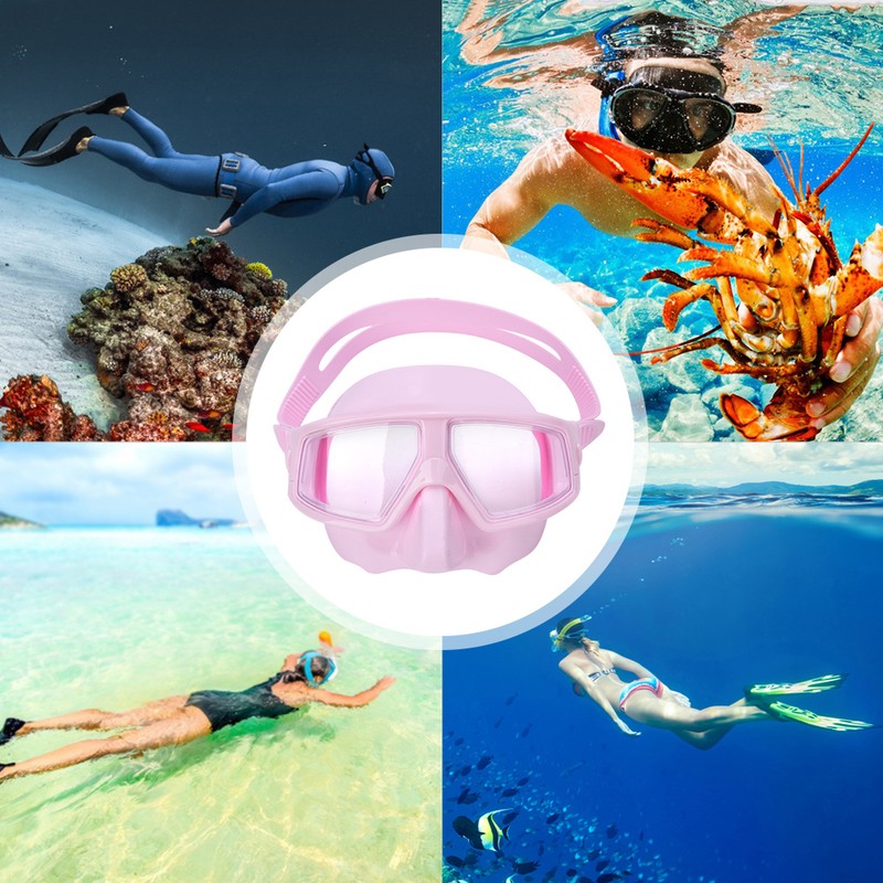 Professional Free Diving Anti Fog Large View Low Volume Dive