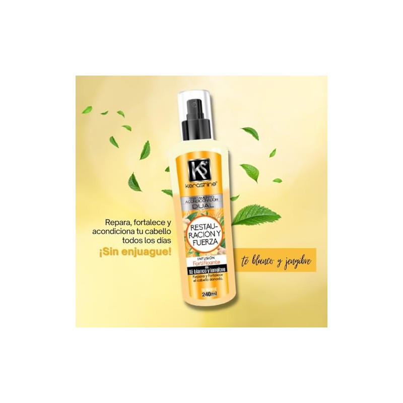 KeraShine Tratamiento Acondicionador Dual Restauración y Fuerza 240 ml