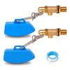 ZHEQOGZH 2 Pack Brass Float Valve 1/2 Inch, Livestock Water