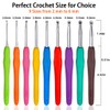 ZGTS Crochet Hooks Set, 9PCS Aluminum Knitting Needles Kit Ergonomic