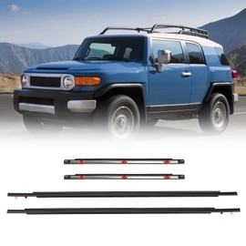 ACLONG Door Window Moulding Trim Front Rear Seal Outside Belt Weatherstrip Compatible with Toyota FJ Cruiser 2007-2014 Replaces# 68164-35041 68163-35041 68162-35073 68161-35073-4 Piece Set
