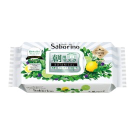 Saborino Face Mask, Botanical Type, 28 Pieces, Complete in 60 Seconds, Morning Sheet Mask