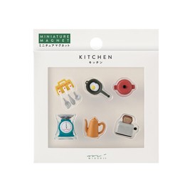 Midori 43428006 Mini Magnets, Set of 6, Kitchen Pattern