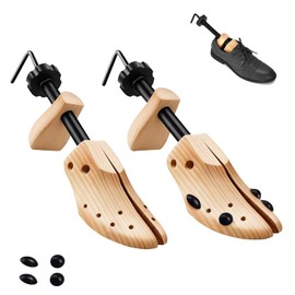 Demarzily Wood Shoe Stretcher for Men & Women Adjustable in Length and Width,Wood Shoe Shaper Men’s Size 7 to 12 Women's Size 8-13