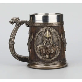 Veronese Design 5 7/8 Inch Viking Norse Gods Thor Odin Long Boat Beer Stein Cold Cast Resin Bronze Finish Statue Home Decor