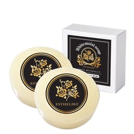 Esterique White Moist Soap, Set of 2, Collagen, Dense Foam, Luxury Soap, High Quality Soap, Beauty Essence Blended, Premium Moisturizing, Moisturizing, Gently Removes Dirt, Moist and Dry Skin,