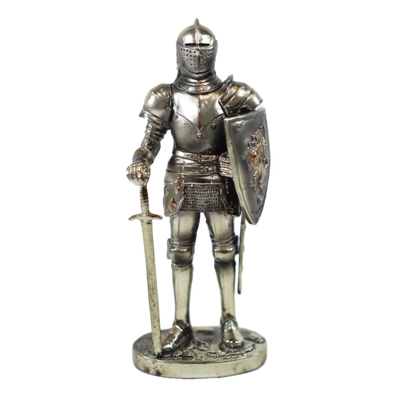 Ebros Sir Geoffrey English Champion Knight Figurine 7"Tall Lion Heraldry