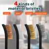 8 Piece Wire Brush Set, Stainless Steel Brush, Small Brass