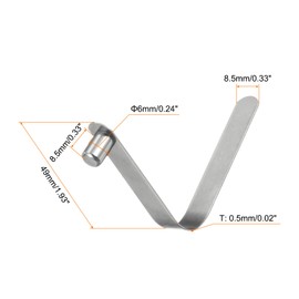 QUARKZMAN 16 Stück Einzelkopf Kajak Paddel Federclip 6x8,5x50mm 65Mn-Federstahl V-förmige solide Teleskopverriegelung Rohrclips für Zelte Kajak Paddel Zeltstange