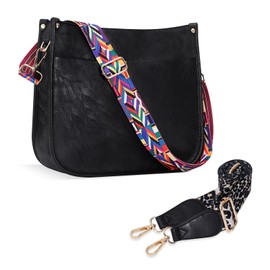 Kamo Crossbody Bags for Women Trendy Fashion Shoulder Bag Hobo Handbags Guitar Strap Purse with 2 Straps