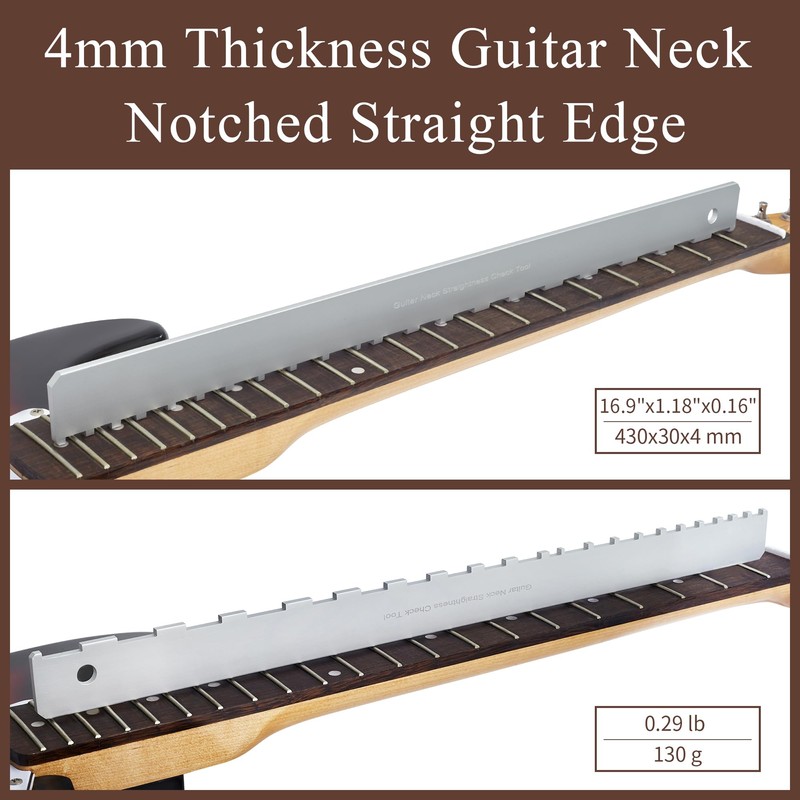 Frautron Guitar Luthier Tool Kit Includes 16" Fret Leveling Beam,